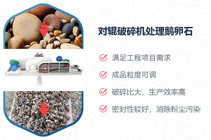 對(duì)輥破碎機(jī)能擠鵝卵石嗎？附視頻