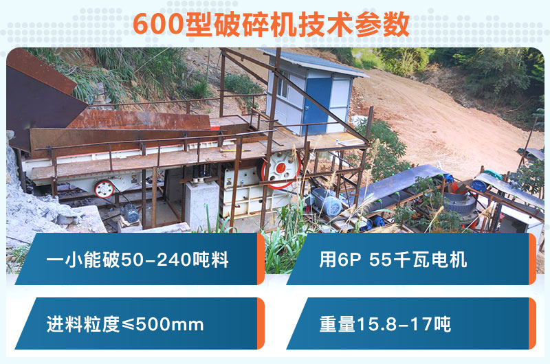 600型破碎機技術參數(shù)