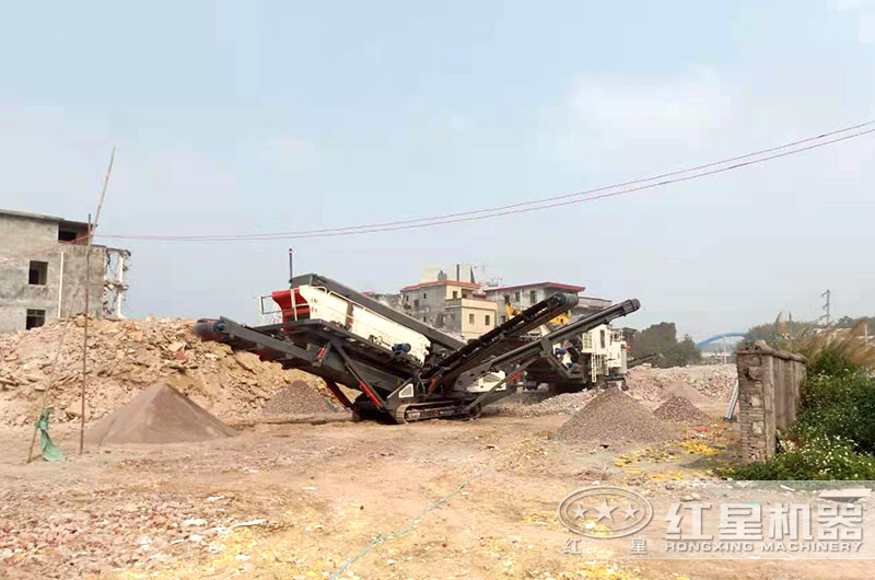 山東客戶移動鄂破機(jī)作業(yè)現(xiàn)場