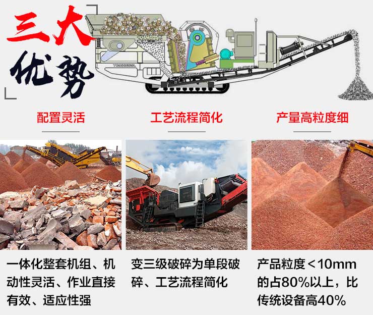 建筑垃圾移動破碎機三大優(yōu)勢