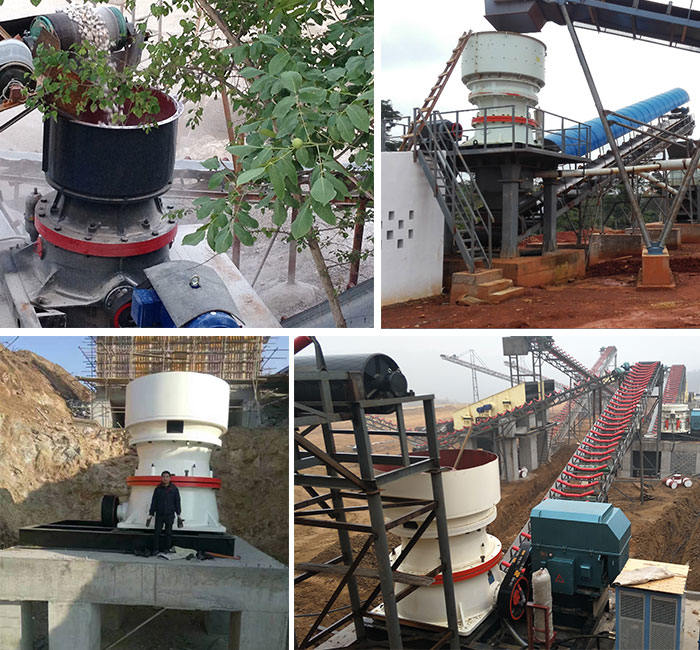 單缸石灰石圓錐破碎機(jī)作業(yè)現(xiàn)場(chǎng)實(shí)拍