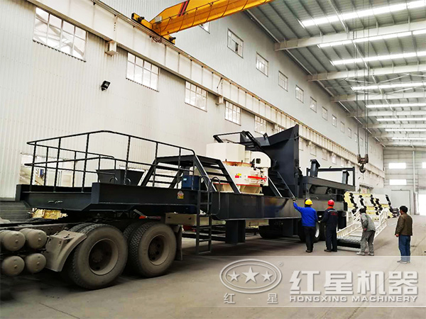青石、鵝卵石等物料制砂處理推薦使用車載流動制砂機