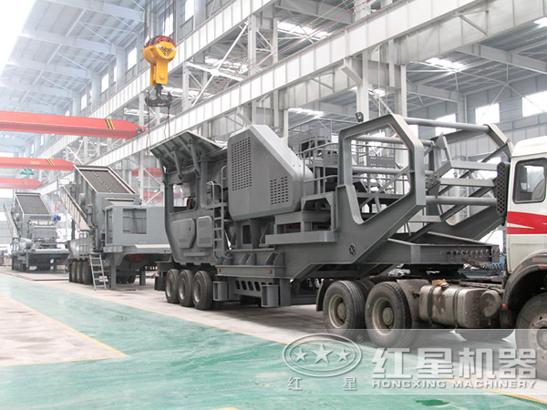 流動(dòng)破碎石子機(jī)檢測(cè)裝車中