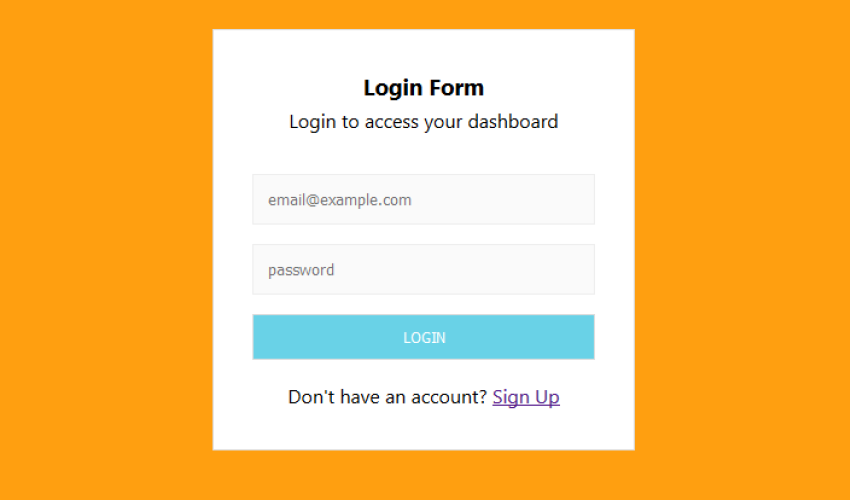 Simple Responsive login form